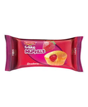 Britannia Muffills Twin Cup Cake Strawberry 60G x 12 x 6 in Carton
