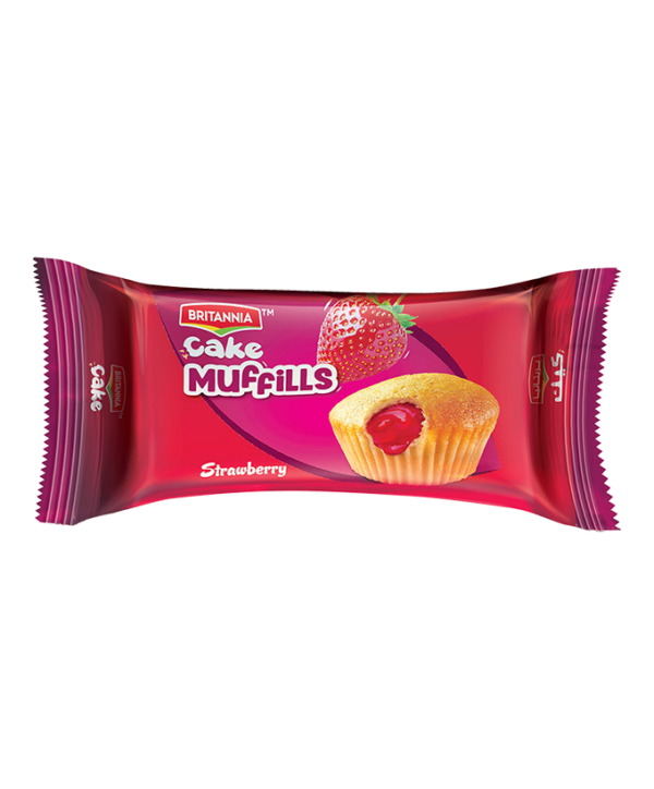 Britannia Muffills Twin Cup Cake Strawberry 60G x 12 x 6 in Carton