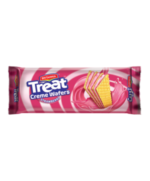 Britannia Treat Wafer Strawberry 75G x 24 in Carton